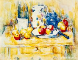 Stilleven met appels, een fles en een melkkan Stilleven met appels, een fles en een melkkan