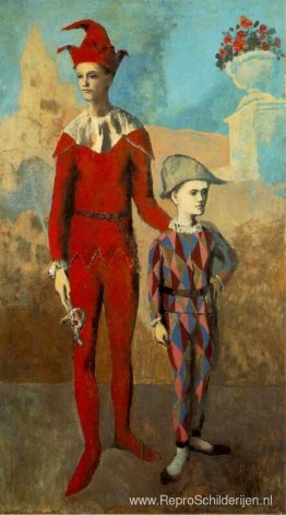 Acrobaat en jonge harlekijn Acrobaat en jonge harlekijn