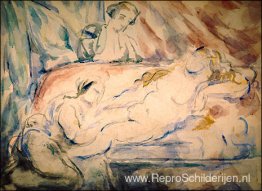 Naakte vrouw met begeleiders Naakte vrouw met begeleiders