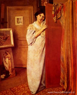 Portret van werkplaats met figuur (mijn vrouw) Portret van werkplaats met figuur (mijn vrouw)