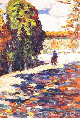 Park van St. Cloud met ruiter Park van St. Cloud met ruiter