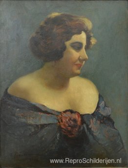 Portret van actrice Aura Fotino Portret van actrice Aura Fotino