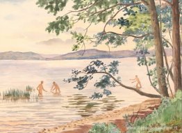 Meer Hepoyarvi, zwemmen Meer Hepoyarvi, zwemmen