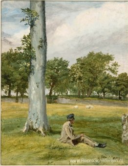 Landschap met figuur Landschap met figuur