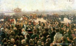 Ontvangst voor lokale Kozakkenleiders door Alexander III in het Ontvangst voor lokale Kozakkenleiders door Alexander III in het