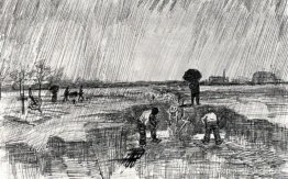 Kerkhof in de regen Kerkhof in de regen