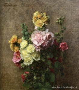 Stokrozen zonder vaas Stokrozen zonder vaas