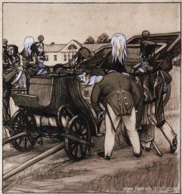 Agenten bij het rijtuig Agenten bij het rijtuig