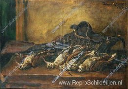 Stilleven. Houtsnip en pistool. Stilleven. Houtsnip en pistool.