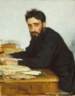 Portret van schrijver Vsevolod Mikhailovich Garshin Portret van schrijver Vsevolod Mikhailovich Garshin