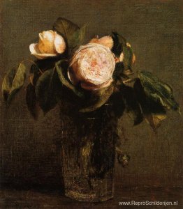 Rozen in een hoog glas Rozen in een hoog glas