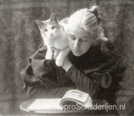 Amelia Van Buren met Cat Amelia Van Buren met Cat