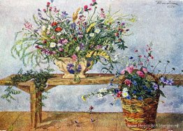 Stilleven. Bloemen op de bank. Stilleven. Bloemen op de bank.
