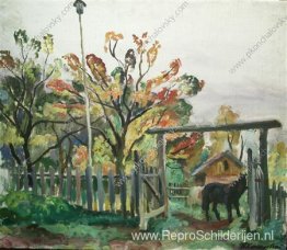 Paard bij de poort Paard bij de poort