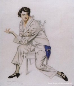 Portret van de kunstenaar Nadezjda Komarovskaja Portret van de kunstenaar Nadezjda Komarovskaja
