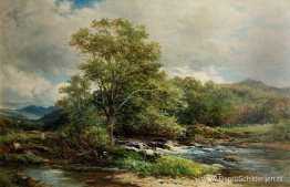 De oevers van de Brathay, Ambleside, Westmoreland De oevers van de Brathay, Ambleside, Westmoreland