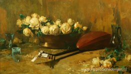 Stilleven met rozen en mandoline Stilleven met rozen en mandoline