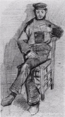 Man zit met een glas in zijn hand Man zit met een glas in zijn hand