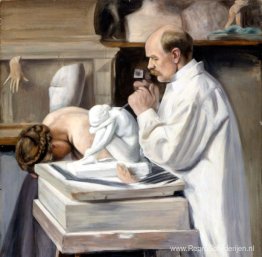 Portret van de beeldhouwer Viktor Malmberg Portret van de beeldhouwer Viktor Malmberg