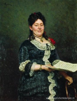 Portret van de zangeres Alexandra Molas Portret van de zangeres Alexandra Molas