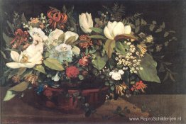 Mand met bloemen Mand met bloemen