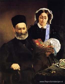 Portret van meneer en mevrouw Auguste Manet Portret van meneer en mevrouw Auguste Manet