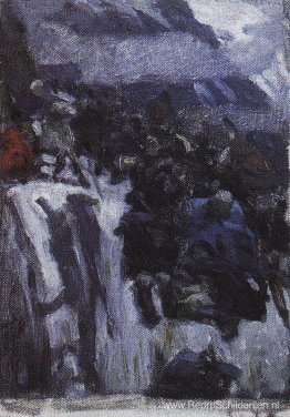 Russische troepen onder Suvorov steken de Alpen over (studie) Russische troepen onder Suvorov steken de Alpen over (studie)