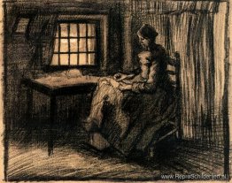 Vrouw naaien Vrouw naaien