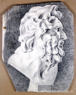 Het hoofd van Laocoon in het profiel Het hoofd van Laocoon in het profiel