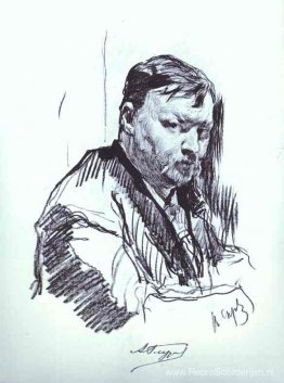 Portret van de componist Alexander Glazunov Portret van de componist Alexander Glazunov