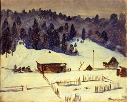 Dorp Karzamanovo. De sneeuw is verdwenen. Dorp Karzamanovo. De sneeuw is verdwenen.