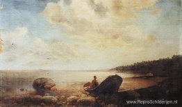 Landschap met boot Landschap met boot