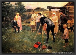 Fotograaf in een dorp Fotograaf in een dorp