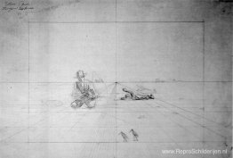 Perspectieftekening voor de jacht Perspectieftekening voor de jacht