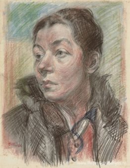 Portret van Marusia Burliuk Portret van Marusia Burliuk