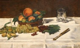 Stilleven: fruit op tafel Stilleven: fruit op tafel