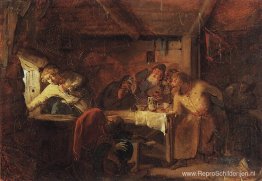 Ontsnapping van Grigory Otrepyev uit een herberg aan de Litouwse Ontsnapping van Grigory Otrepyev uit een herberg aan de Litouwse