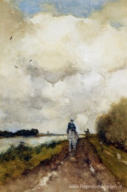 Ruiter op pad bij Noorden Ruiter op pad bij Noorden