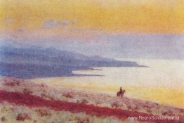 Het Issyk Kul-meer in de avond Het Issyk Kul-meer in de avond
