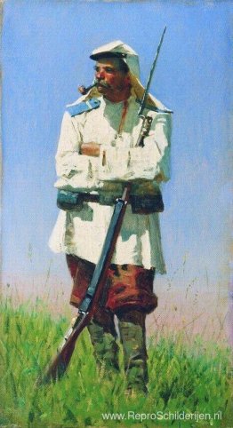 Turkestaanse soldaten in wintervorm Turkestaanse soldaten in wintervorm