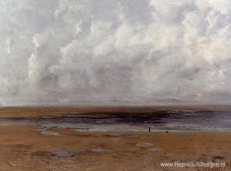 Het strand van Trouville bij eb Het strand van Trouville bij eb