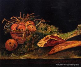 Stilleven met appels, vlees en een broodje Stilleven met appels, vlees en een broodje