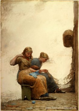 Het repareren van de netten Het repareren van de netten