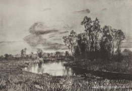 Grijze dag. Rivier. Grijze dag. Rivier.