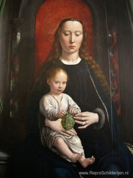 Veelluik van Cervara: middenpaneel Madonna en kind gekroond Veelluik van Cervara: middenpaneel Madonna en kind gekroond
