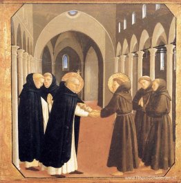 De bijeenkomst van Sts. Dominicus en Franciscus van Assisi De bijeenkomst van Sts. Dominicus en Franciscus van Assisi