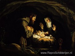 St. Franciscus en St. Clara van Assisi in aanbidding van het Kin St. Franciscus en St. Clara van Assisi in aanbidding van het Kin