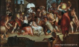 Aanbidding door de herders Aanbidding door de herders