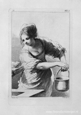 Rebecca bij de bron, door Guercino Rebecca bij de bron, door Guercino