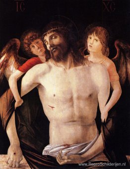 De dode Christus ondersteund door twee engelen De dode Christus ondersteund door twee engelen